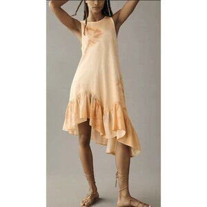 Daily Practice by Anthropologie Printed Asymmetrical Ruffle-Hem Dress Size Large